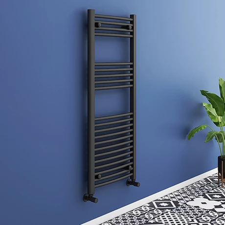 Toreno Black Curved W500 x H1200mm Heated Towel Rail Toreno Black Curved W500 X H1200mm Heated Towel Rail -Toreno Shop 512 BC nw p