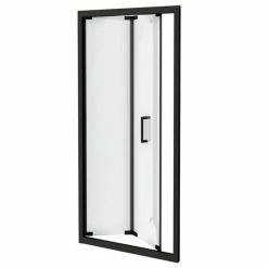 Toreno Matt Black 1000 X 1850 Bi-Fold Shower Door 2 Toreno Matt Black 1000 X 1850 Bi-Fold Shower Door -Toreno Shop BLK10BFD d2 460