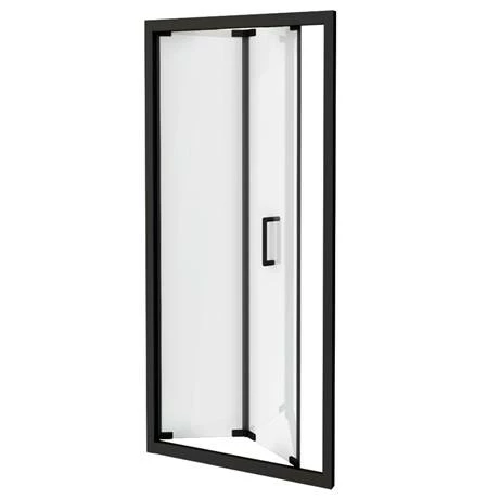 Toreno Matt Black 1000 x 1850 Bi-Fold Shower Door Toreno Matt Black 1000 X 1850 Bi-Fold Shower Door -Toreno Shop BLK10BFD d2 460