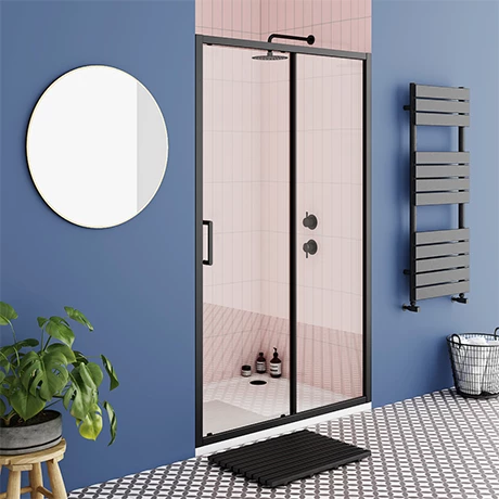 Toreno Matt Black 1200 x 1850 Sliding Shower Door Toreno Matt Black 1200 X 1850 Sliding Shower Door -Toreno Shop BLK12SLD np