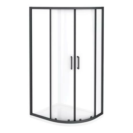 Toreno Matt Black 900 x 760mm Offset Quadrant Shower Enclosure Toreno Matt Black 900 X 760mm Offset Quadrant Shower Enclosure -Toreno Shop BLK976Q2D d4 460