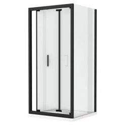 Toreno Matt Black 900 X 900mm Bi-Fold Door Shower Enclosure Without Tray 2 Toreno Matt Black 900 X 900mm Bi-Fold Door Shower Enclosure Without Tray -Toreno Shop BLK9BFSENT d2 460