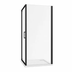 Toreno Matt Black 900 X 900mm Pivot Door Shower Enclosure + Pearlstone Tray 4 Toreno Matt Black 900 X 900mm Pivot Door Shower Enclosure + Pearlstone Tray -Toreno Shop BLK9PDE d3 460