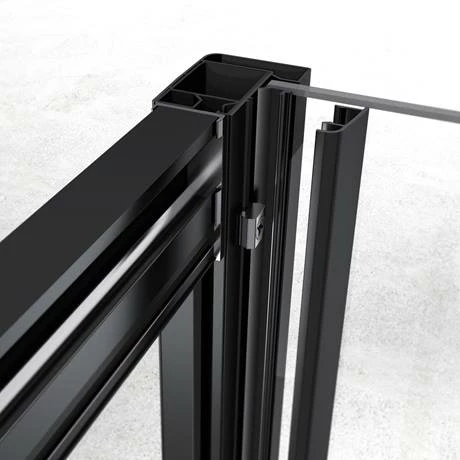 Toreno Matt Black Shower Door + Side Panel Enclosure Concealed Screw Cover Profiles Toreno Matt Black Shower Door + Side Panel Enclosure Concealed Screw Cover Profiles -Toreno Shop BLKWPSE detail2 460