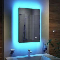 Toreno 500x700mm Ambient Colour Change LED Bluetooth Mirror Incl. Touch Sensor + Anti-Fog
