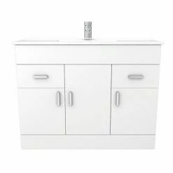Toreno 1500mm Gloss White Vanity Unit Bathroom Suite - Depth 400/200mm -Toreno Shop MOD1500 n d4 460