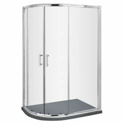 Toreno 900 X 800 Offset Quadrant Shower Enclosure Inc. Slate Effect Tray