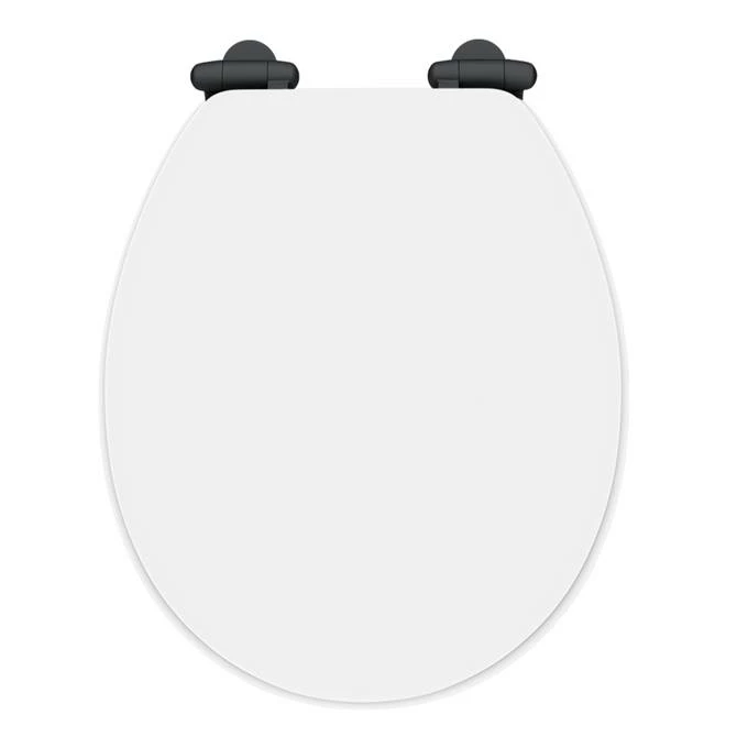 Toreno High Gloss White MDF Bottom Fixing Toilet Seat Matt Black Hinges Toreno High Gloss White MDF Bottom Fixing Toilet Seat Matt Black Hinges -Toreno Shop MSC020 N MB lrg1 670