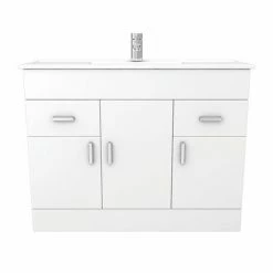 Toreno Vanity Sink With Cabinet - 1000mm Modern High Gloss White 4 Toreno Vanity Sink With Cabinet - 1000mm Modern High Gloss White -Toreno Shop MV1000 n d2 460