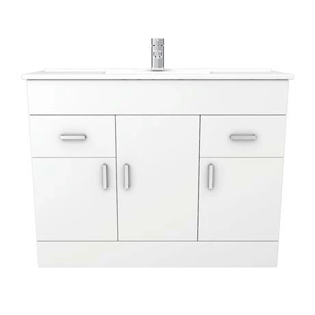 Toreno Vanity Sink With Cabinet - 1000mm Modern High Gloss White Toreno Vanity Sink With Cabinet - 1000mm Modern High Gloss White -Toreno Shop MV1000 n d2 460