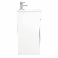 Toreno Small Vanity Sink With Cabinet - 500mm Modern High Gloss White 6 Toreno Small Vanity Sink With Cabinet - 500mm Modern High Gloss White -Toreno Shop MV500 D6 460