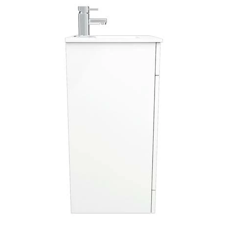 Toreno Small Vanity Sink With Cabinet - 500mm Modern High Gloss White Toreno Small Vanity Sink With Cabinet - 500mm Modern High Gloss White -Toreno Shop MV500 D6 460