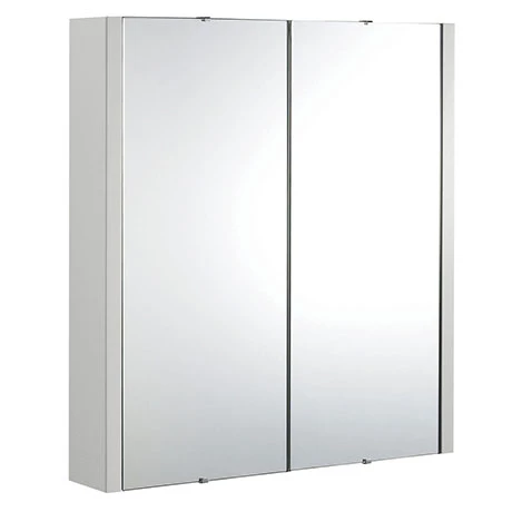 Toreno Light Grey 600mm 2-Door Mirror Cabinet