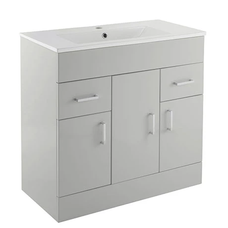 Toreno Light Grey 800mm Modern Vanity Unit Toreno Light Grey 800mm Modern Vanity Unit -Toreno Shop MVG800 prod1a