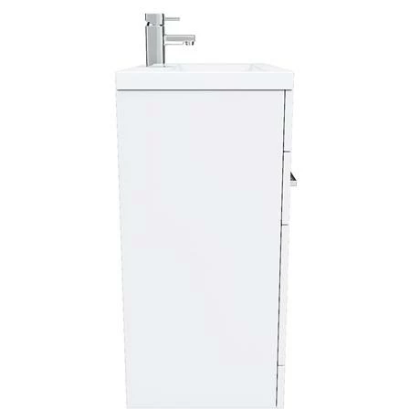 Toreno Basin Unit - 800mm Modern High Gloss White with Mid Edged Basin Toreno Basin Unit - 800mm Modern High Gloss White With Mid Edged Basin -Toreno Shop MVME800 D5 460