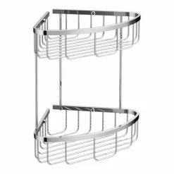 Toreno Modern 2 Tier Corner Fixed Wire Basket -Toreno Shop TR2TCRB d2 460