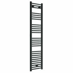 Toreno Black W300 X H1600mm Heated Towel Rail - Straight