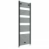 Toreno Black W600 X H1800mm Heated Towel Rail - Straight