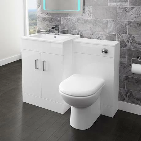 Toreno Vanity Unit Suite + Modern Slipper Bath - Image 2