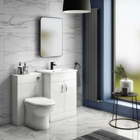 Toreno High Gloss White Back To Wall WC Unit W500 X D200mm - Image 2