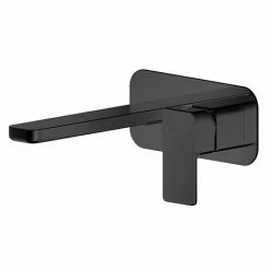 Toreno Square Black Wall Mounted Basin Mixer